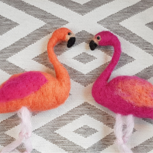 Needle Felt Flamingoes - Handmade Festival 