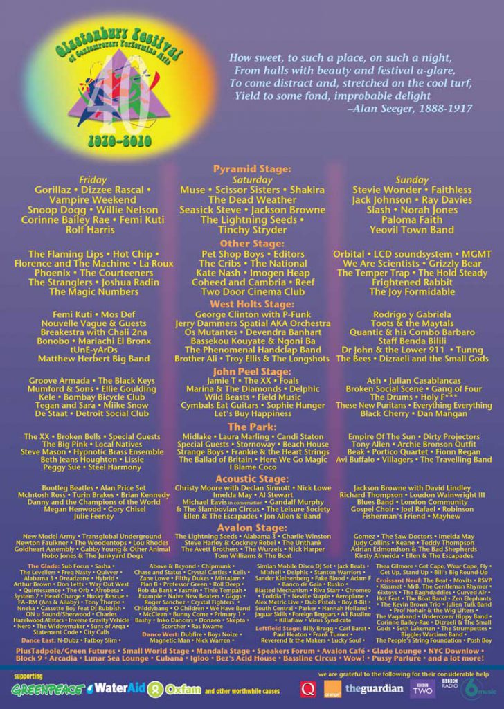 GLASTONBURY FESTIVAL - THROUGH THE YEARS... > See Tickets Blog